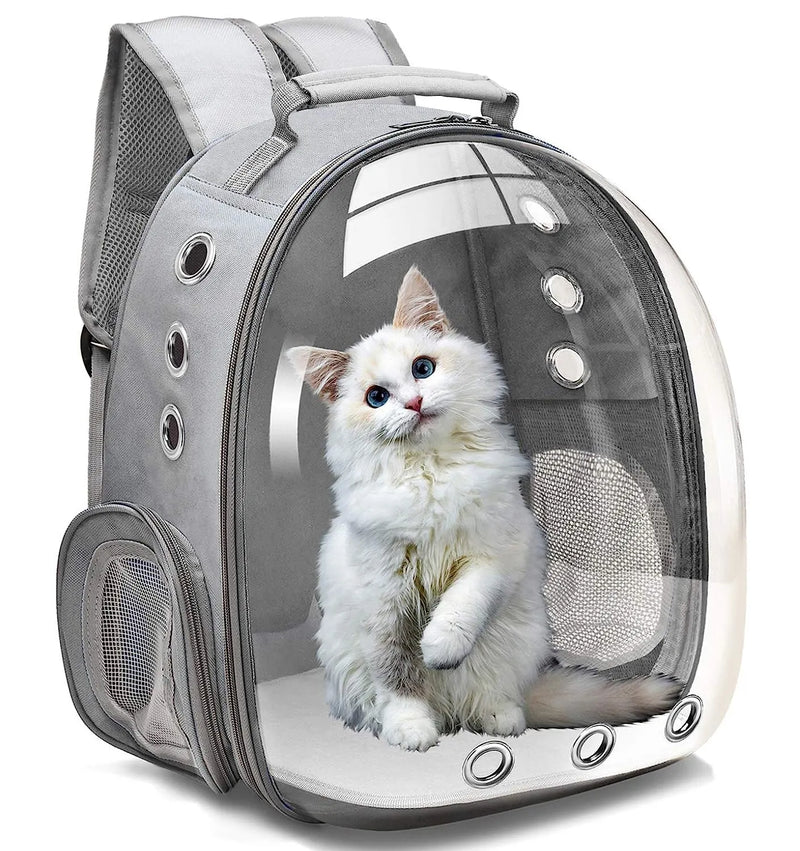 Mochila para transportar animais de estimação, cápsula transparente, bolha, animal de estimação, pequeno, filhote, gatinho, pássaro, respirável, para viagem