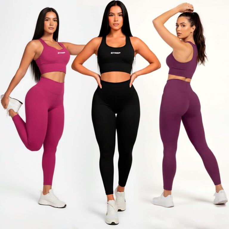 Kit 3 Conjunto Academia Feminino Top + Legging Zero Transparência Fitness